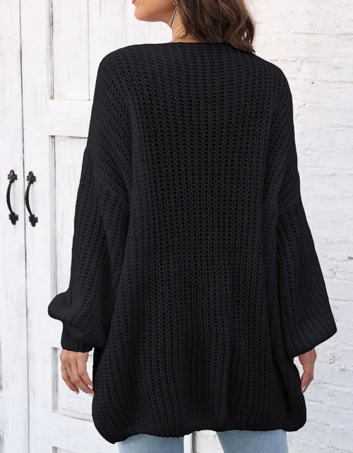 Load image into Gallery viewer, Open Front Long Sleeve Cardigan
