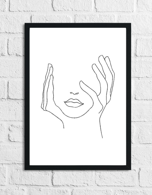 Load image into Gallery viewer, Women's Face Line Work Bathroom Bedroom Dressing Room Wall Decor Print by WinsterCreations™ Official Store
