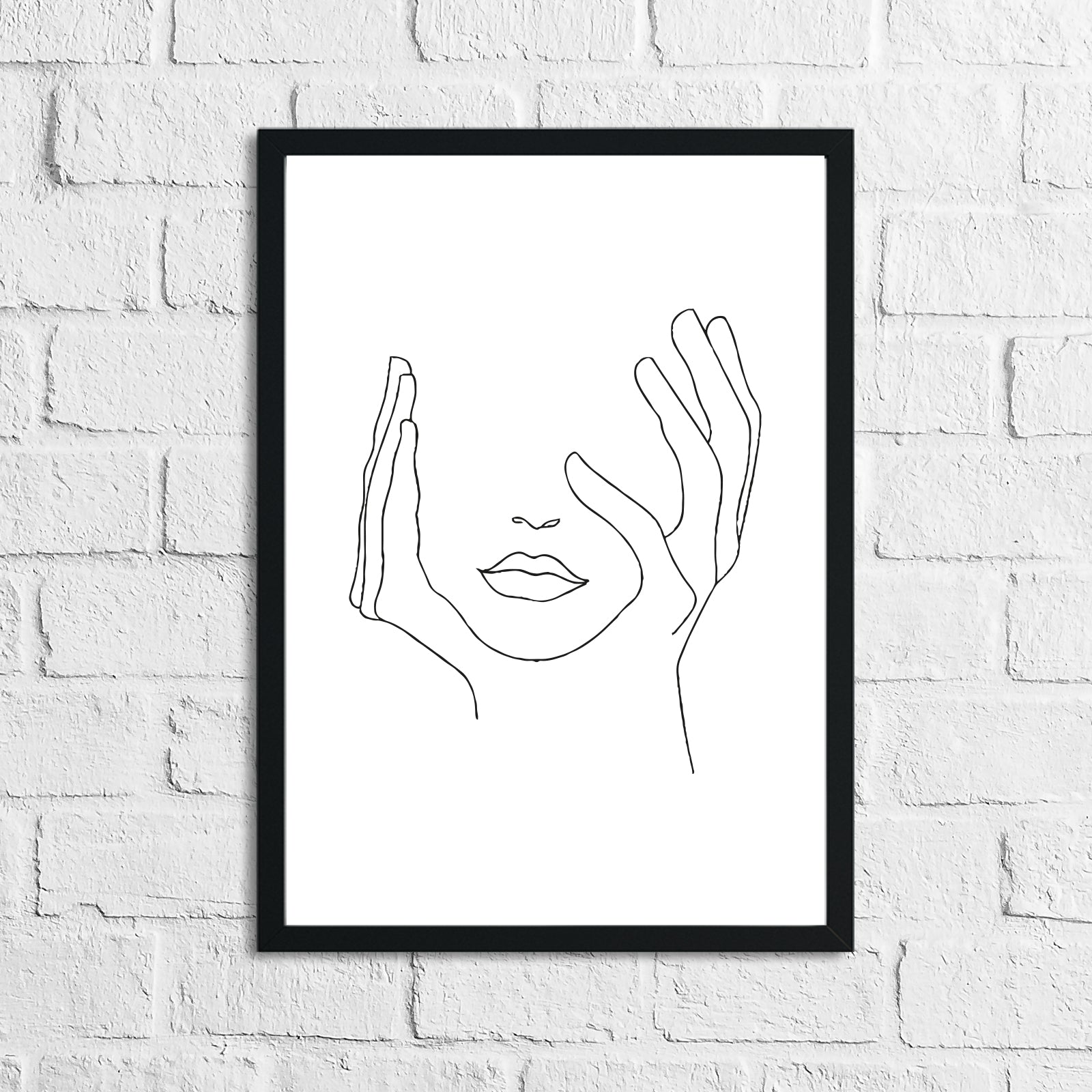 Women's Face Line Work Bathroom Bedroom Dressing Room Wall Decor Print by WinsterCreations™ Official Store