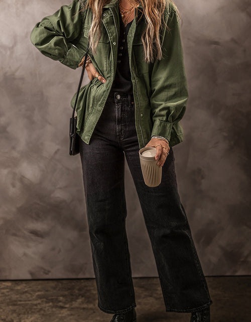 Load image into Gallery viewer, Zip Up Long Sleeve Jacket
