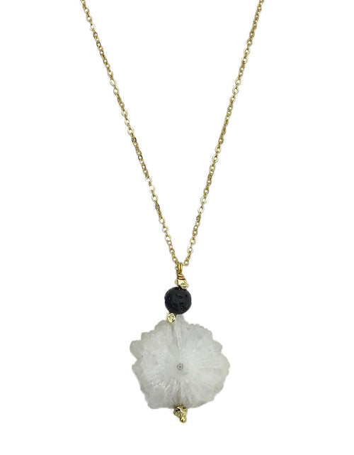 Load image into Gallery viewer, Solar Quartz Lava Necklace by SLATE + SALT
