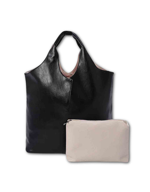 Load image into Gallery viewer, Reversible with Pouch Vegan Leather Bag by Embellish Your Life
