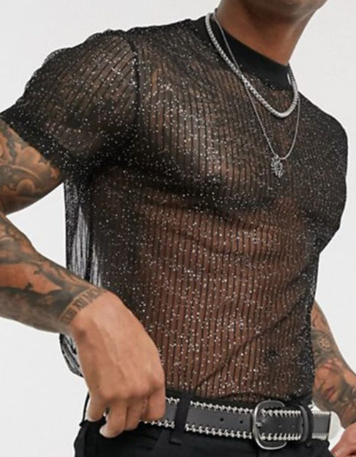 Load image into Gallery viewer, Men's Full Size Mock Neck Short Sleeve Top Plus Size
