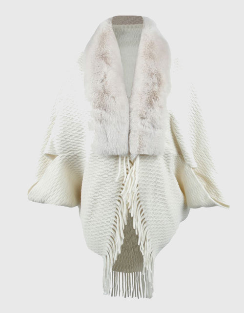 Load image into Gallery viewer, Open Front Fringe Hem Poncho
