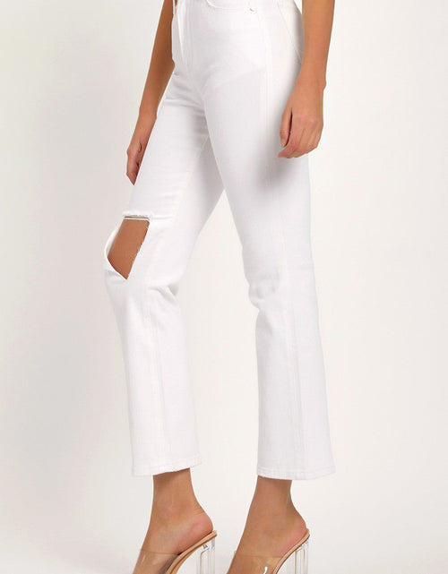 Load image into Gallery viewer, RISEN Full Size Distressed Cropped Straight Jeans
