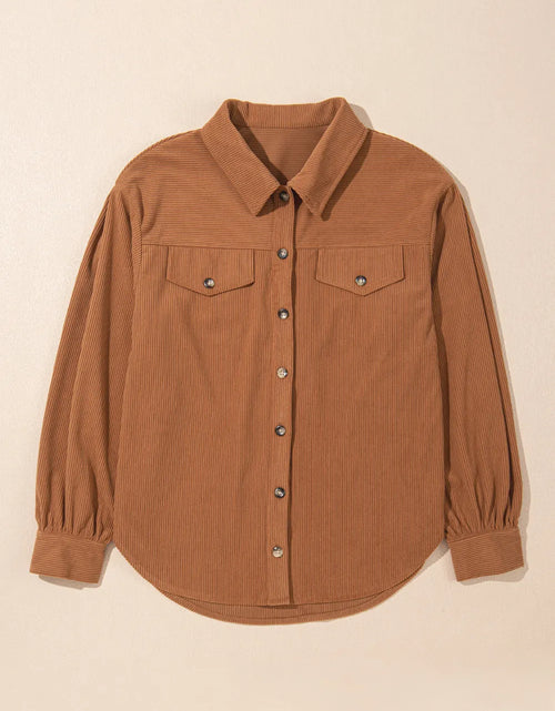 Load image into Gallery viewer, Decorative Pocket Flap Button Up Jacket
