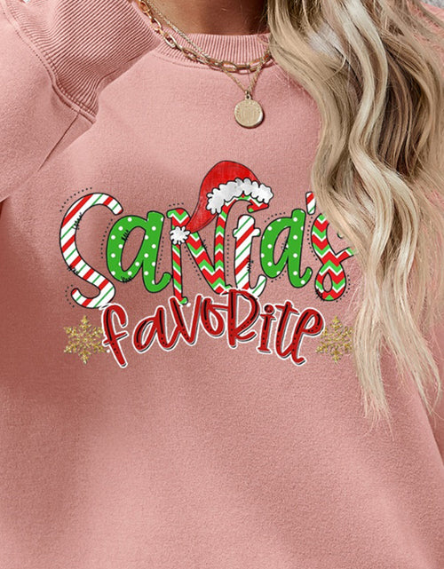 Load image into Gallery viewer, Letter Graphic Round Neck Long Sleeve Sweatshirt

