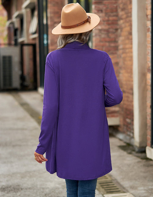Load image into Gallery viewer, Open Front Long Sleeve Cardigan
