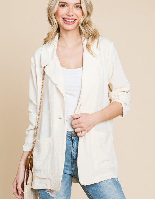 Load image into Gallery viewer, Culture Code One Button Long Sleeve Blazer with Pockets

