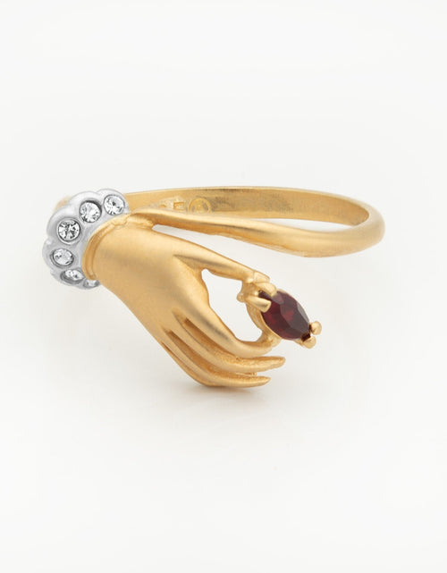 Load image into Gallery viewer, Vintage Austrian Crystals 18k Yellow Gold Matte or Polished Finish Made in USA by PVD Vintage Jewelry
