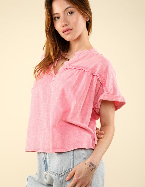 Load image into Gallery viewer, VERY J Nochted Short Sleeve Washed T-Shirt
