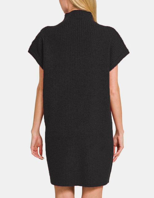 Load image into Gallery viewer, Zenana Short Sleeve Sweater Mini Dress
