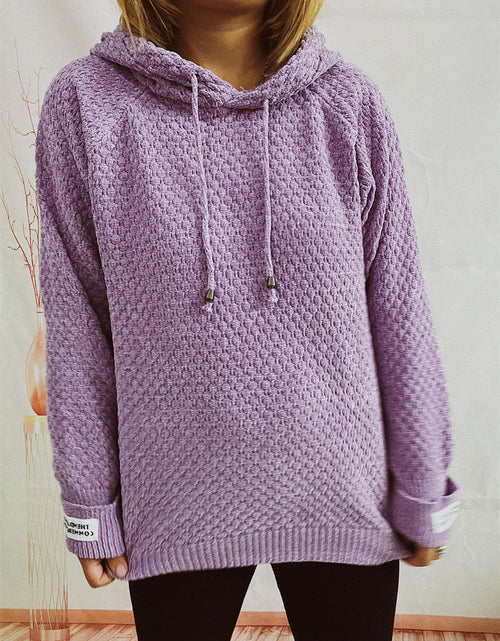 Load image into Gallery viewer, Drawstring Long Sleeve  Hooded Sweater
