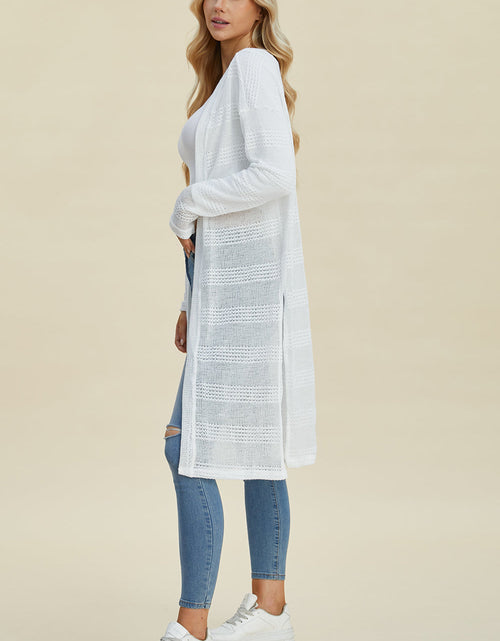 Load image into Gallery viewer, Double Take Full Size Open Front Longline Cardigan

