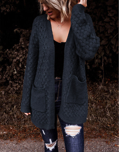 Load image into Gallery viewer, Open Front Dropped Shoulder Cardigan with Pockets
