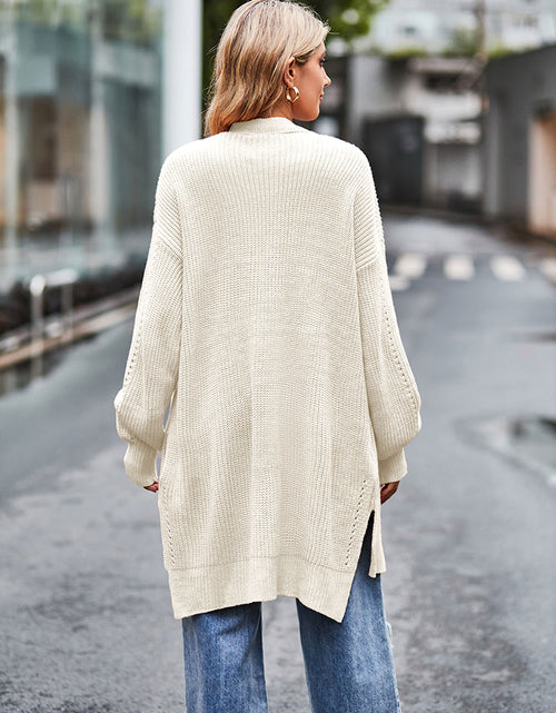 Load image into Gallery viewer, Long Sleeve Waffle-Knit Cardigan
