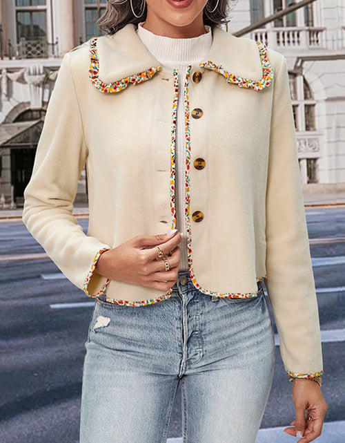 Load image into Gallery viewer, Perfee Collared Neck Button-Down Long Sleeve Jacket
