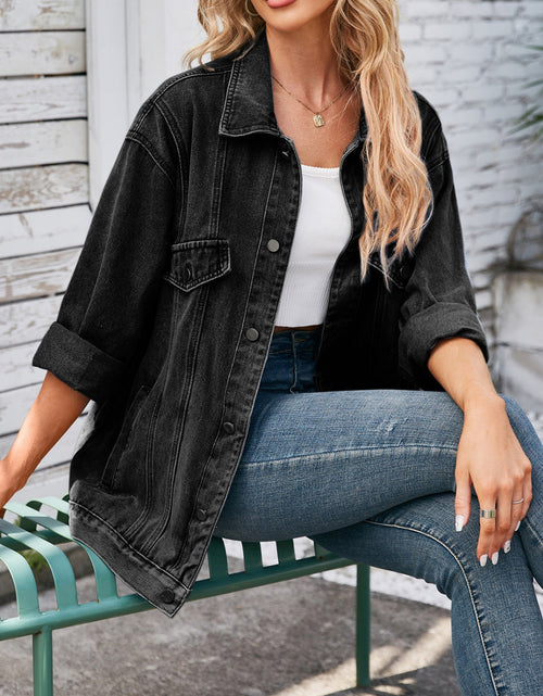 Load image into Gallery viewer, Button Up Long Sleeve Denim Jacket
