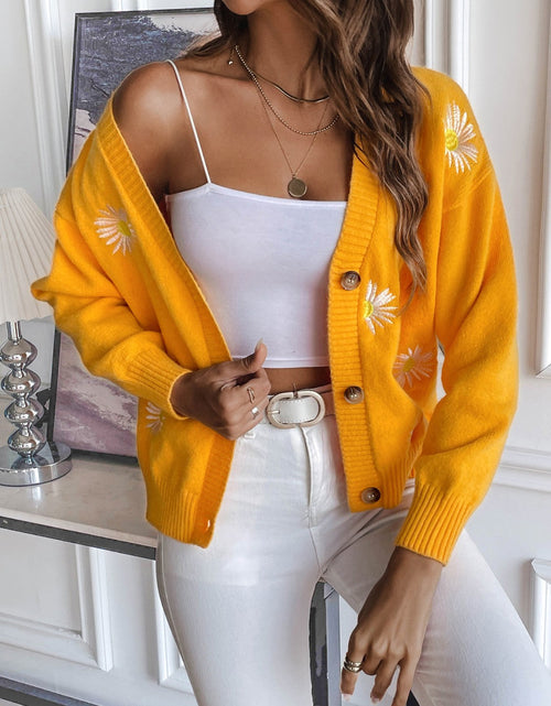Load image into Gallery viewer, Floral Button Up Cardigan
