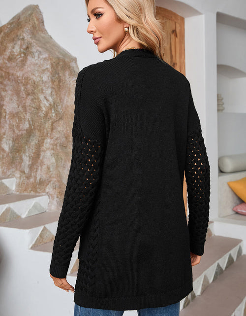 Load image into Gallery viewer, Open Front Dropped Shoulder Cardigan with Pockets
