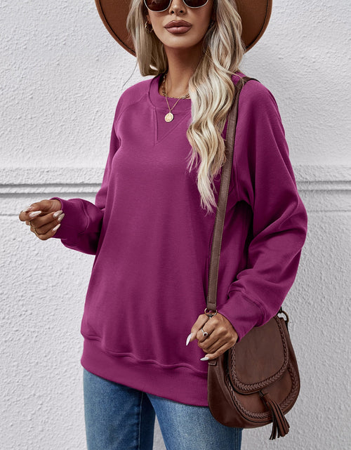 Load image into Gallery viewer, Round Neck Long Sleeve Sweatshirt
