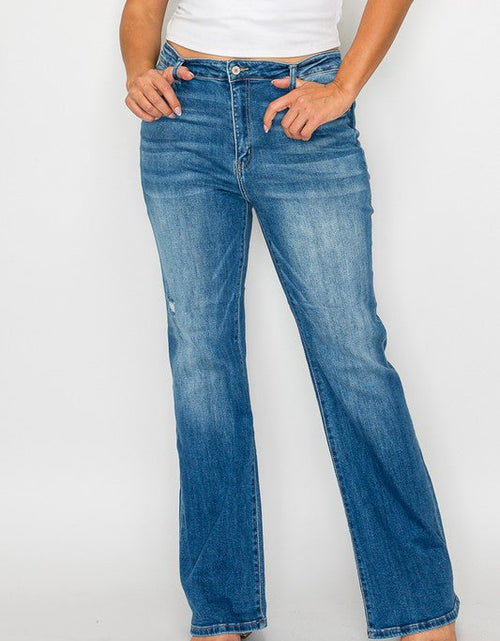 Load image into Gallery viewer, bytos Full Size Distressed High Rise Jeans with Pockets
