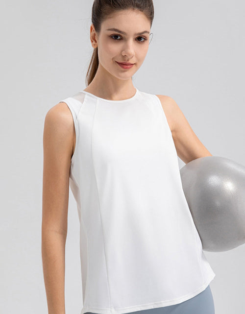 Load image into Gallery viewer, Round Neck Wide strap Active Tank
