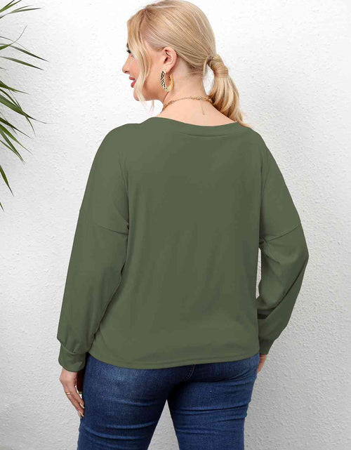 Load image into Gallery viewer, Plus Size Twisted Drop Shoulder T-Shirt
