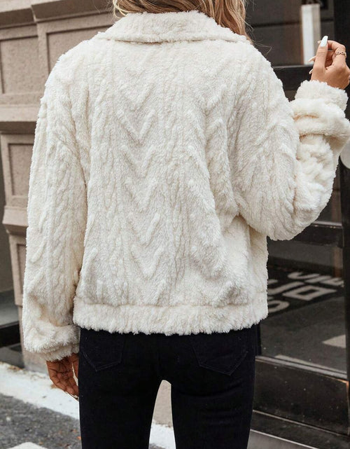 Load image into Gallery viewer, Button Up Long Sleeve Fuzzy Outerwear

