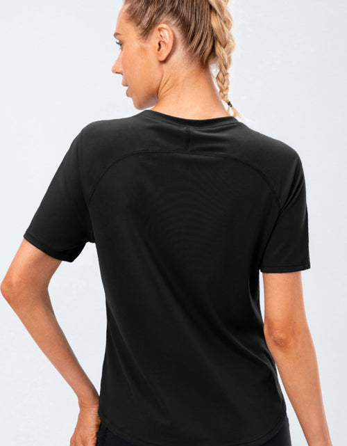 Load image into Gallery viewer, Round Neck Raglan Sleeve Active Tee
