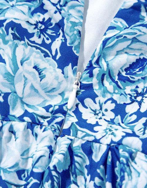 Load image into Gallery viewer, Floral Puff Sleeve Babydoll Mini Dress
