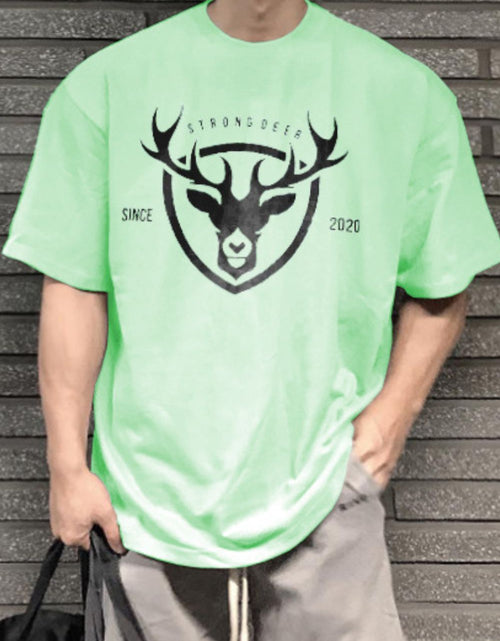 Load image into Gallery viewer, Men's Plus Size Graphic Round Neck Half Sleeve T-Shirt
