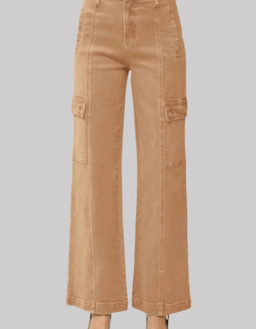 Load image into Gallery viewer, RISEN Full Size High Rise Wide Leg Cargo Jeans
