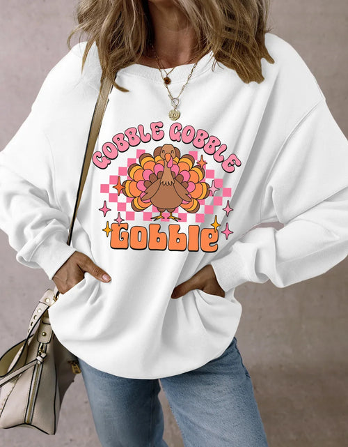 Load image into Gallery viewer, Graphic Dropped Shoulder Long Sleeve Sweatshirt
