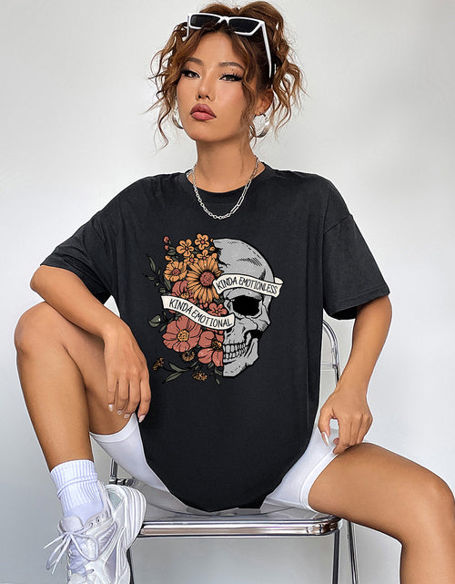 Load image into Gallery viewer, Round Neck Short Sleeve Graphic T-Shirt
