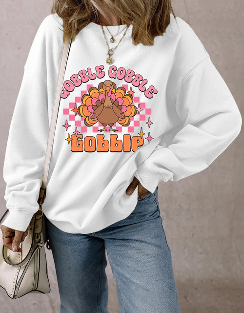 Load image into Gallery viewer, Graphic Dropped Shoulder Long Sleeve Sweatshirt
