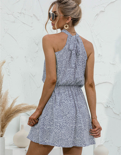 Load image into Gallery viewer, Floral Tied Sleeveless Mini Dress
