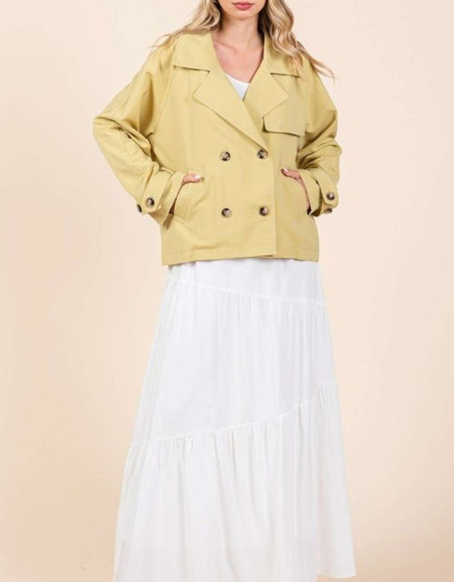 Load image into Gallery viewer, Mittoshop Double Breasted Long Sleeve Trench Coat Jacket
