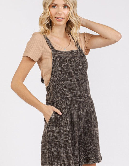 Load image into Gallery viewer, Mittoshop Textured Knotted Wide Strap Overalls
