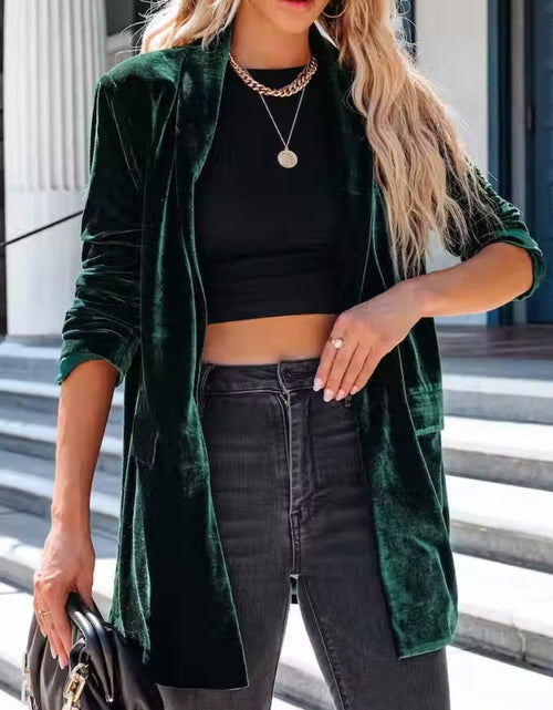 Load image into Gallery viewer, Button Up Long Sleeve Blazer with Pocket
