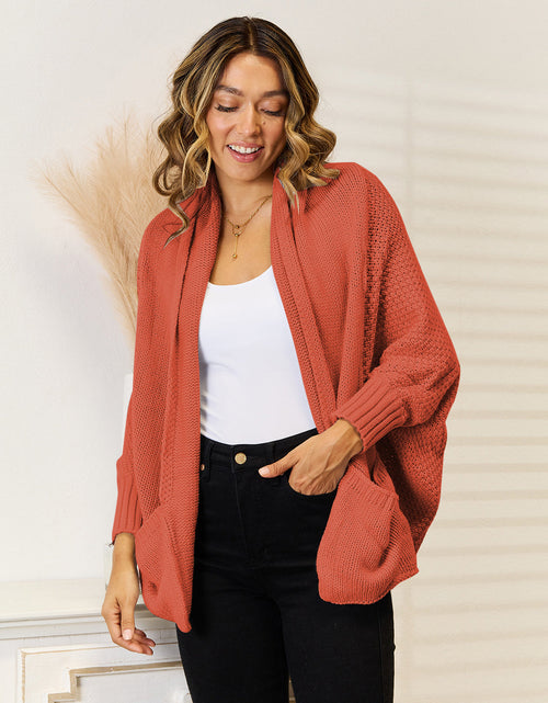 Load image into Gallery viewer, Angel Wings Open Front  Cardigan with Pockets

