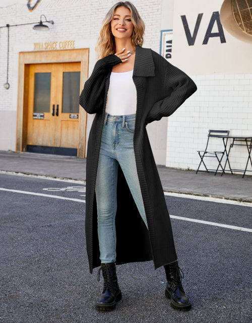 Load image into Gallery viewer, Full Size Collared Open Front Duster Cardigan
