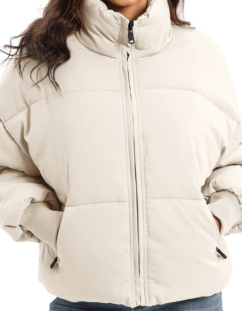 Load image into Gallery viewer, Zip Up Turtleneck Long Sleeve Puffer Jacket
