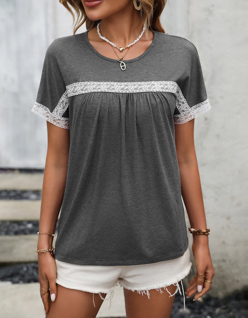 Load image into Gallery viewer, Ivy Lane Contrast Round Neck Short Sleeve Tee
