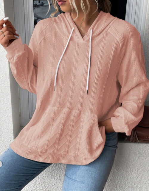 Load image into Gallery viewer, Full Size Drawstring Long Sleeve Hoodie

