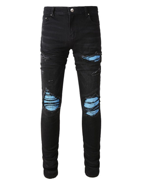 Load image into Gallery viewer, Men's Distressed Skinny Jeans
