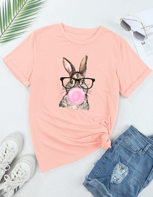 Load image into Gallery viewer, Rabbit Round Neck Short Sleeve T-Shirt
