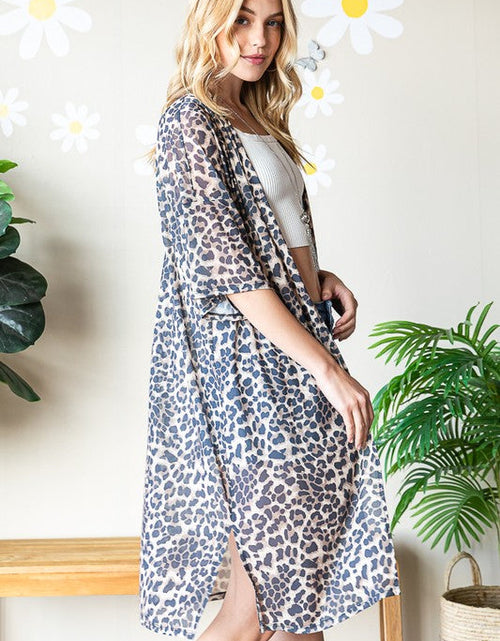 Load image into Gallery viewer, Heimish Full Size Leopard Open Front Cardigan Plus Size
