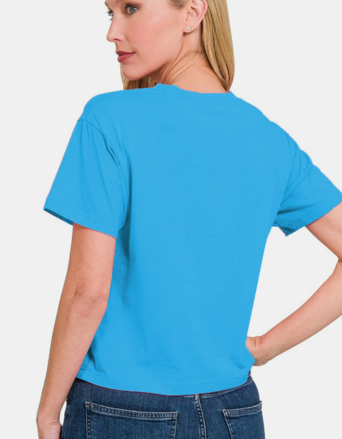 Load image into Gallery viewer, Zenana Round Neck Short Sleeve Cropped T-Shirt
