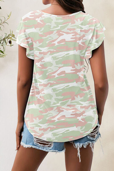 Load image into Gallery viewer, Printed Round Neck Short Sleeve T-Shirt
